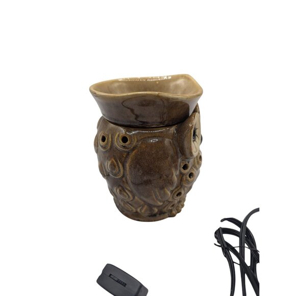 Ceramic Owl Electric Wax Warmer Oil lamp W Lavender & Sage wax Cubes - Picture 10 of 11